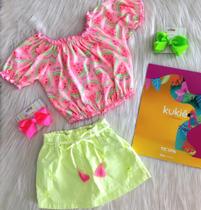 Conjunto infantil estampas de melancia