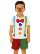 Conjunto Infantil Fantasia Carnaval Aniversário Temático Palhacinho