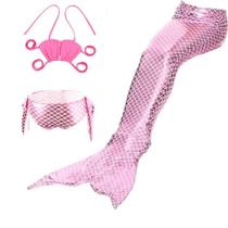 Conjunto infantil fantasia de sereia cores diversas