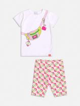 Conjunto infantil fem blusa e leg momi off/rosa