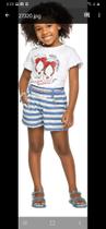 Conjunto infantil femenino de blusa com short de cinto Conjunto infantil femenino de blusa com short de cinto