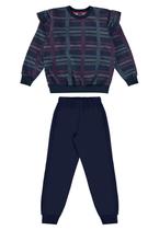 Conjunto Infantil Feminina com Blusão Xadrez e Calça Bee Loop