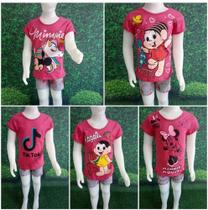 Conjunto infantil feminina várias estampas unitario