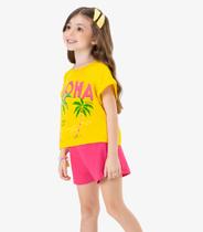 Conjunto Infantil Feminino Aloha Rovi Kids Amarelo Conjunto Infantil Feminino Aloha Rovi Kids Amarelo