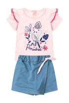 Conjunto Infantil Feminino Ave Encantada Tamanho:8 anosCor:Rosa Claro Conjunto Infantil Feminino Ave Encantada Tamanho:8 anosCor:Rosa Claro