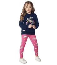 Conjunto Infantil Feminino Be Happy Rovitex Kids Azul Conjunto Infantil Feminino Be Happy Rovitex Kids Azul