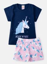 Conjunto Infantil Feminino Believe In Magic Marinho