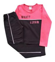 Conjunto Infantil Feminino Blusa + Calça Molecotton Kely & Kety