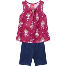 Conjunto Infantil Feminino Blusa + Ciclista Kyly