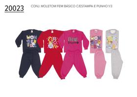 Conjunto Infantil Feminino Blusa e Calça Moletom TAM 2