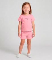 Conjunto Infantil Feminino Blusa e Short Select Rosa