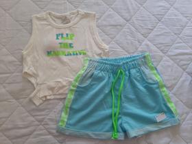 Conjunto Infantil Feminino Blusa e Shorts Abrange
