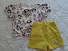 Conjunto Infantil Feminino Blusa e Shorts Abrange