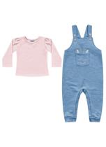 Conjunto infantil feminino blusa manga longa e macacão Unicórnio Fakini Conjunto infantil feminino blusa manga longa e macacão Unicórnio Fakini