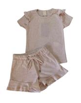 Conjunto Infantil Feminino Blusa MC + Short Infanti. Conjunto Infantil Feminino Blusa MC + Short Infanti.