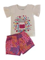 Conjunto Infantil Feminino Blusa MC + Short Marisol Play