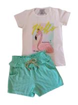 Conjunto Infantil Feminino Blusa MC + Short Tiki Liki Conjunto Infantil Feminino Blusa MC + Short Tiki Liki