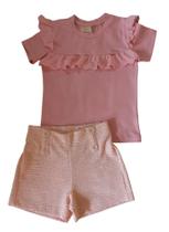 Conjunto Infantil Feminino Blusa MC + Shorts Angerô