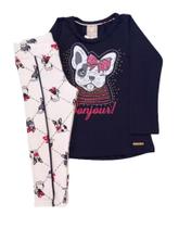 Conjunto Infantil Feminino Blusa ML + Legging Colorittá