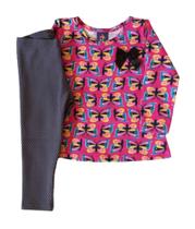 Conjunto Infantil Feminino Blusa ML + Legging Pipa Conjunto Infantil Feminino Blusa ML + Legging Pipa