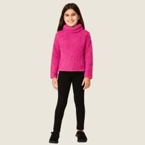 Conjunto Infantil Feminino Blusa Peluciada Gola Alta /Calça Legging Kely & Kety