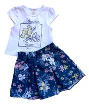 Conjunto Infantil Feminino Blusa + Saia Glinny Conjunto Infantil Feminino Blusa + Saia Glinny