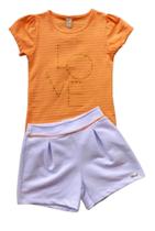 Conjunto Infantil Feminino Blusa + Short Glinny