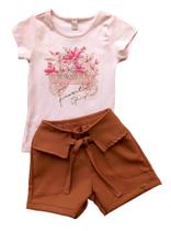 Conjunto Infantil Feminino Blusa + Short Glinny Conjunto Infantil Feminino Blusa + Short Glinny