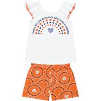Conjunto Infantil Feminino Blusa + Short Kyly 112560 Conjunto Infantil Feminino Blusa + Short Kyly 112560