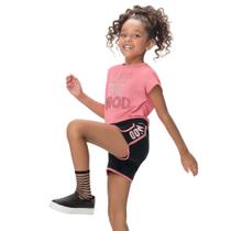 Conjunto Infantil Feminino Blusa + Short Kyly Moving Conjunto Infantil Feminino Blusa + Short Kyly Moving
