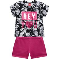 Conjunto Infantil Feminino Blusa + Short Kyly