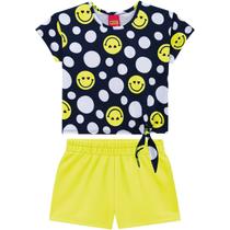 Conjunto Infantil Feminino Blusa + Short Kyly