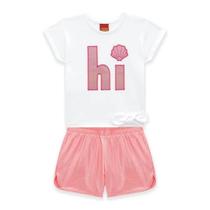 Conjunto Infantil Feminino Blusa + Short Kyly