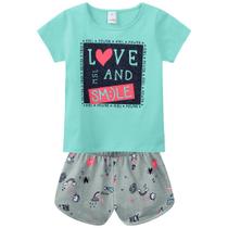 Conjunto Infantil Feminino Blusa + Short Marisol 4 ao 16