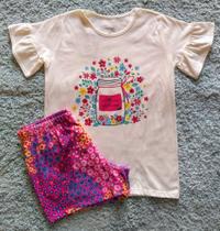 Conjunto Infantil Feminino Blusa + Short Marisol Play