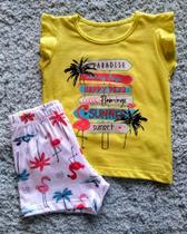 Conjunto Infantil Feminino Blusa + Short Marisol Play