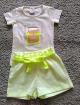 Conjunto Infantil Feminino Blusa + Short Mochila Alekids Conjunto Infantil Feminino Blusa + Short Mochila Alekids
