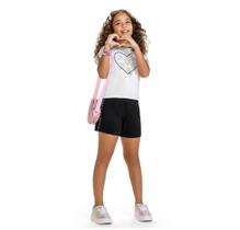 Conjunto Infantil Feminino Blusa + Short Moletinho Kyly