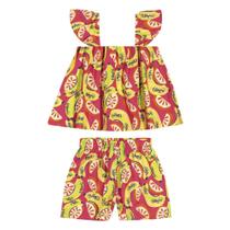 Conjunto Infantil Feminino Blusa + Short Nanai