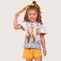 Conjunto Infantil Feminino Blusa + Short Nanai