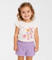 Conjunto Infantil Feminino Blusa Short Trick Nick Bege