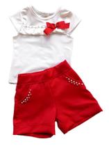 Conjunto Infantil Feminino Blusa + Shorts Vindi Malhas Conjunto Infantil Feminino Blusa + Shorts Vindi Malhas