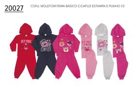 Conjunto Infantil Feminino Blusão e Calça Moletom 1 ao 3 Conjunto Infantil Feminino Blusão e Calça Moletom 1 ao 3