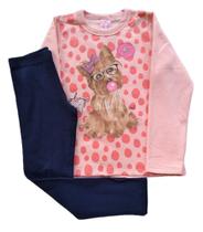 Conjunto Infantil Feminino Blusão + Legging Molecotton Kely & Kety Conjunto Infantil Feminino Blusão + Legging Molecotton Kely & Kety