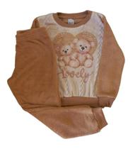 Conjunto Infantil Feminino Blusão ML + Calça em Pelo TileeSul