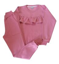 Conjunto Infantil Feminino Blusão ML + Calça TileeSul