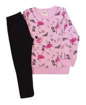 Conjunto Infantil Feminino Blusão ML + Legging Brandili Club Conjunto Infantil Feminino Blusão ML + Legging Brandili Club
