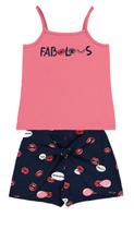 Conjunto infantil feminino Boca Grande, regata e short em cotton 54983