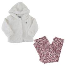 Conjunto Infantil Feminino Brandili Casaco e Calça Off White - 54976004