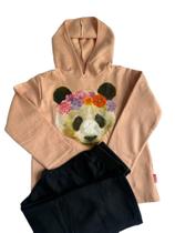 Conjunto Infantil Feminino Capuz Tamanho 4 Anos